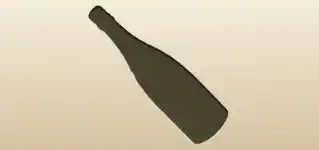 シャンパンのシルエット