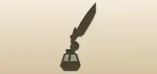 インク壺のシルエット