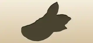 オレンジのシルエット