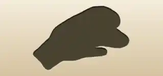 手袋のシルエット