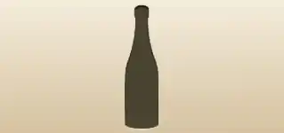 シャンパンのシルエット