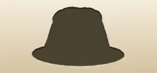 ゼリーデザートのシルエット