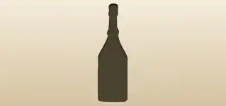 シャンパンのシルエット