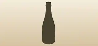 シャンパンのシルエット