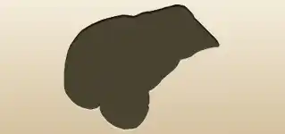 手袋のシルエット