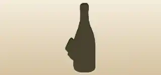 シャンパンのシルエット