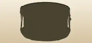 太鼓のシルエット
