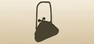 ハンドバッグのシルエット