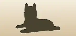 イヌのシルエット