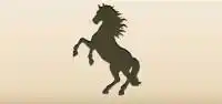 野生馬のシルエット