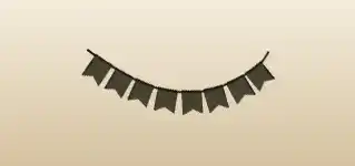 Bunting Flags silhouette