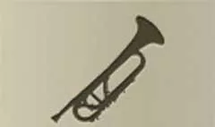 金管楽器のシルエット