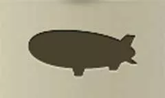 飛行船のシルエット