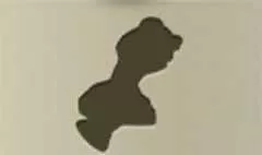 胸像のシルエット