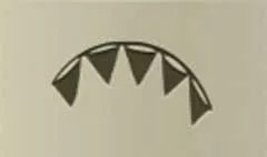 三角旗のシルエット