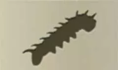 いも虫のシルエット