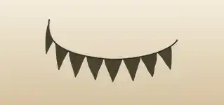 Bunting Flags silhouette