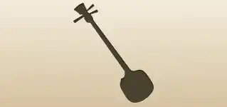 Shamisen silhouette