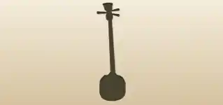 Shamisen silhouette