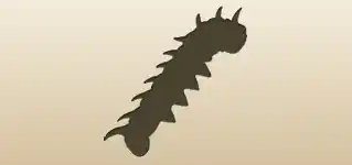 Caterpillar silhouette