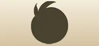 Peach silhouette