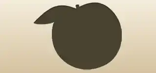 Peach silhouette