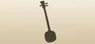 Shamisen silhouette