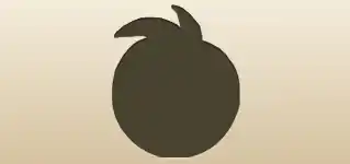 Peach silhouette