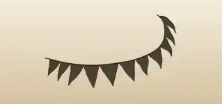 Bunting Flags silhouette