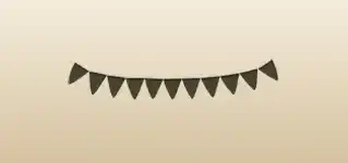 Bunting Flags silhouette