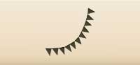 Bunting Flags silhouette