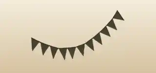 Bunting Flags silhouette