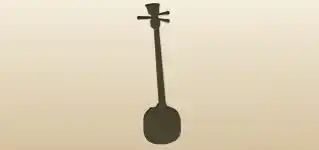 Shamisen silhouette