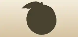 Peach silhouette