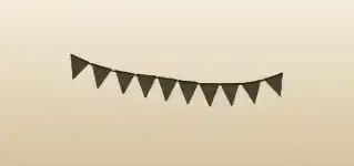Bunting Flags silhouette