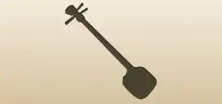 Shamisen silhouette