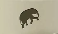 象のシルエット