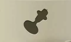 ろうそく立てのシルエット