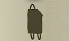 リュックサックのシルエット