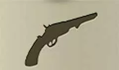 リボルバー拳銃のシルエット