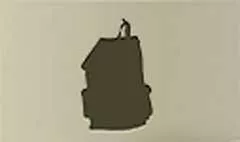 リュックサックのシルエット