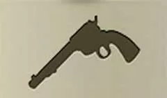 リボルバー拳銃のシルエット