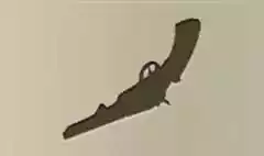 リボルバー拳銃のシルエット