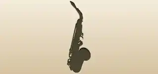 Saxophone silhouette