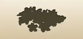Forget-me-nots silhouette