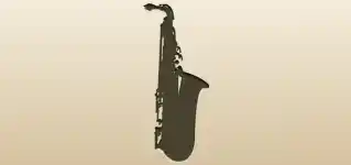 Saxophone silhouette