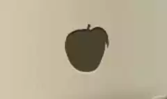 リンゴのシルエット