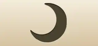Crescent Moon silhouette