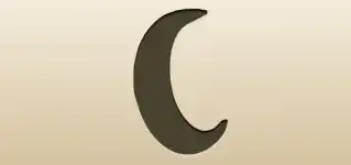Crescent Moon silhouette
