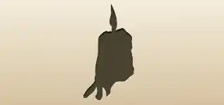 Candle silhouette